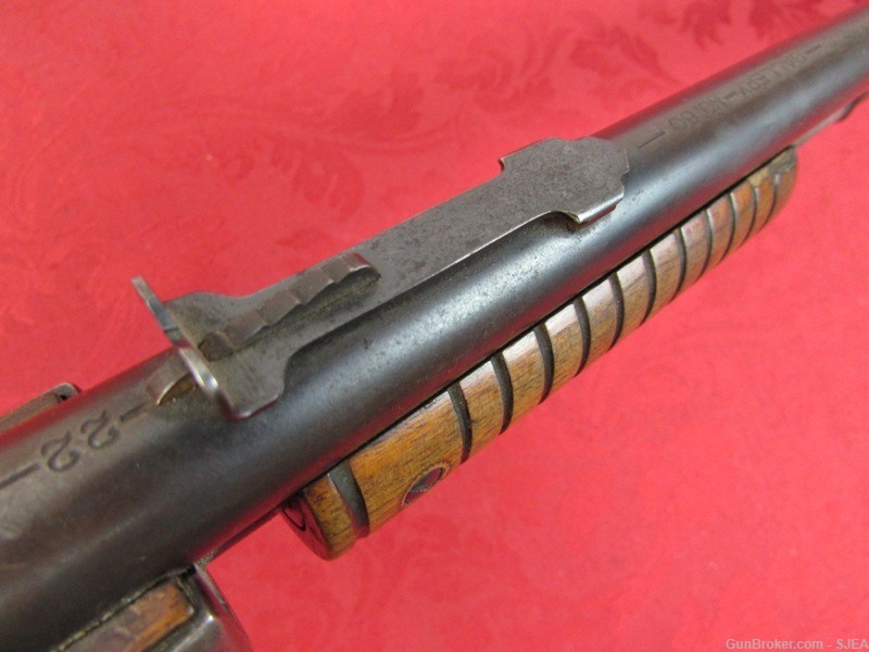 UNUSUAL STEVENS GALLERY No 80 PUMP ACTION 22 Cal. RIFLE -img-10