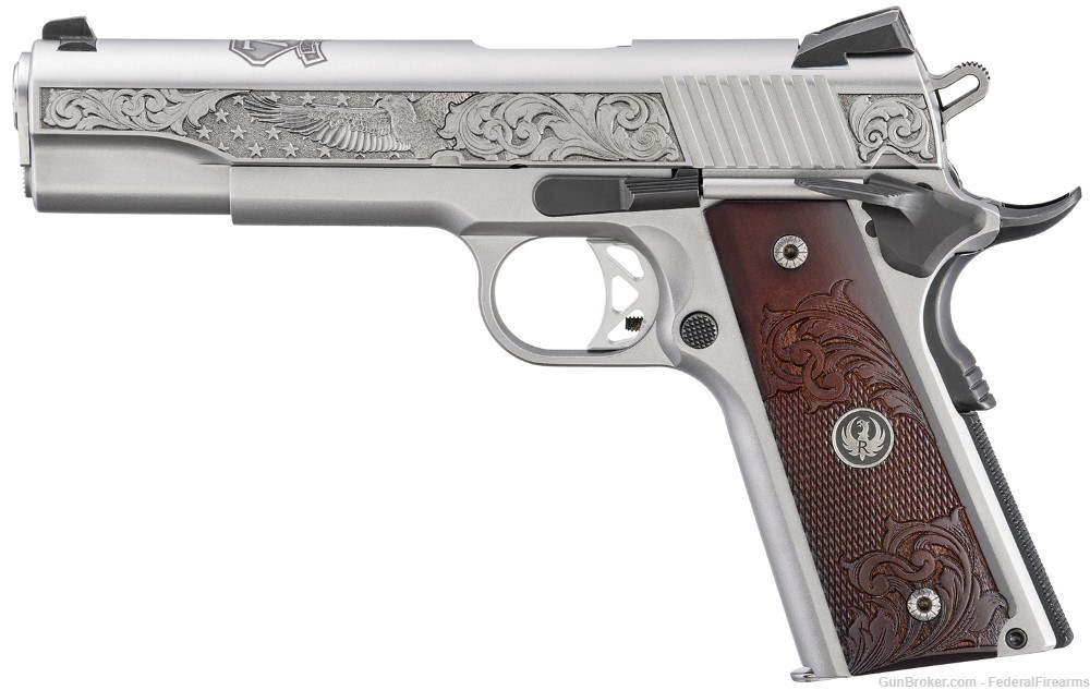 Ruger SR1911 75th Anniversary 45ACP Stainless Engraved 5" LIMITED!-img-10