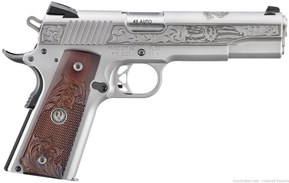 Ruger SR1911 75th Anniversary 45ACP Stainless Engraved 5" LIMITED!-img-9