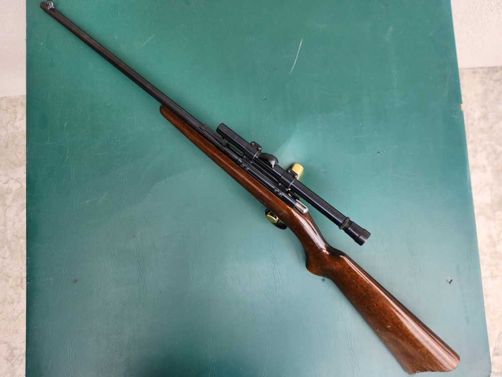 Anschutz Model 1360 .22 LR Single Shot Bolt Action Rifle with Weaver Scope-img-0