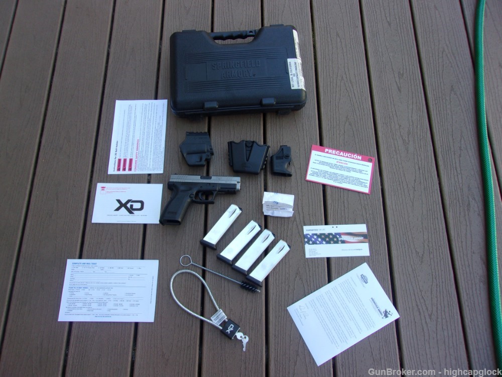 Springfield Armory XD-40 .40 S&W 4" BI TONE XD Pistol Pack & 4 mags $1START-img-25