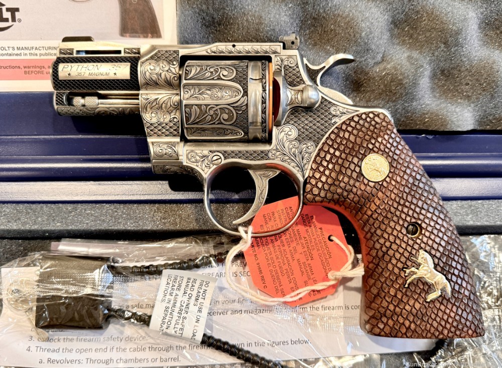 Spectacular custom Colt Python Full Coverage Custom Engraved-img-0