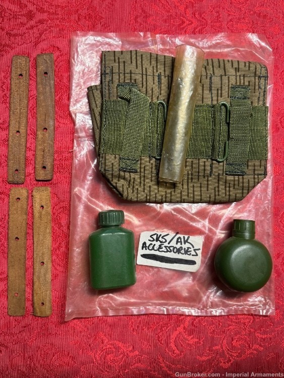 SKS Part/Accessories Lot Oiler, Ammo pouch, Dog Collars, Cleaning Kit-img-1