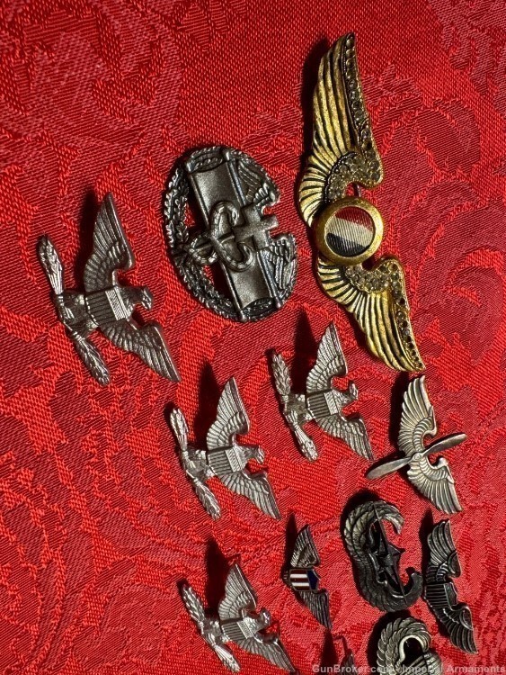 WW2 US Army Sterling silver badges and later Wings-img-1