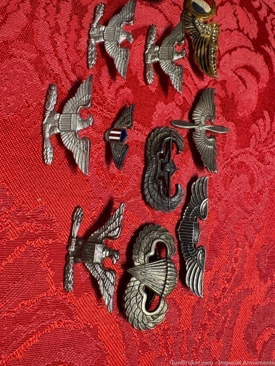 WW2 US Army Sterling silver badges and later Wings-img-2