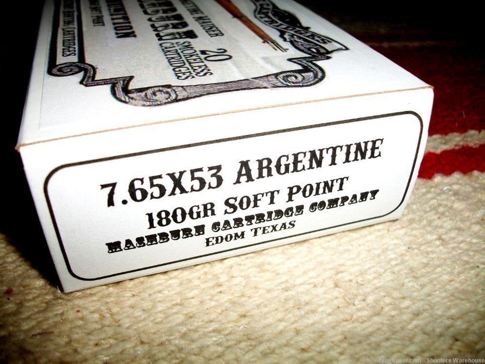 7.65 Argentine Mauser 180gr SP Mashburn Cartridge Company 20rds-img-1