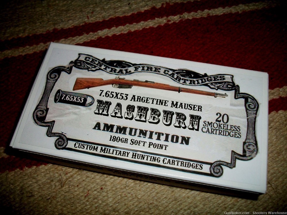7.65 Argentine Mauser 180gr SP Mashburn Cartridge Company 20rds-img-0