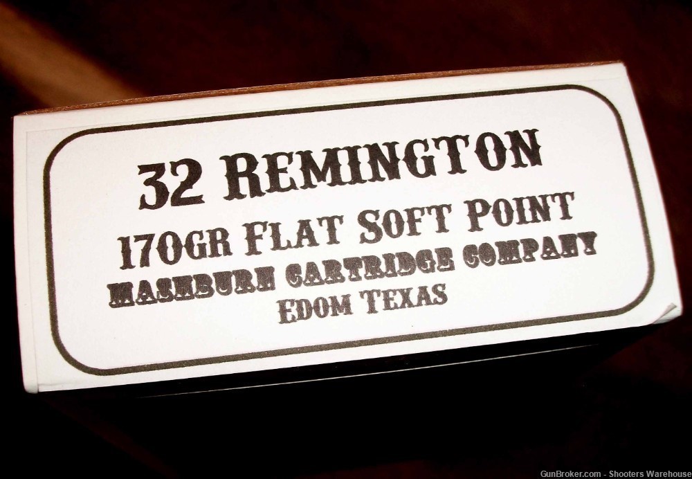 32 Remington 170gr FP Mashburn Cartridge Company 20rds NEW AMMO-img-1
