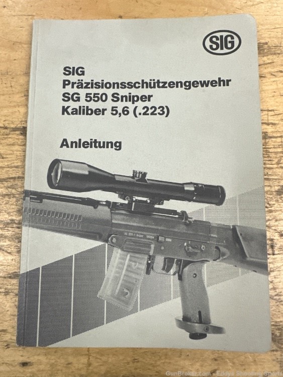 SIG SG 550 Sniper Instruction Manual-img-0