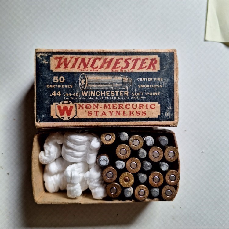 (24) rounds .44 Winchester Soft Point 200 GR. Non- Mercuric Staynless-img-0