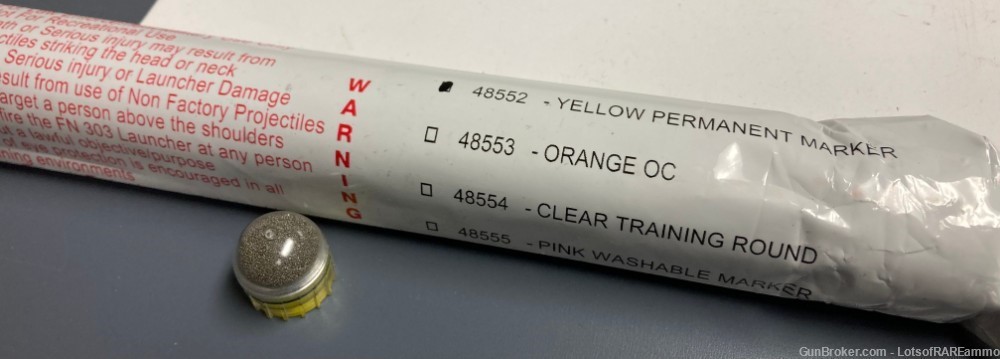 FN303 FN 303 yellow permanent marker dye less lethal 48552 15rd tube ammo-img-0