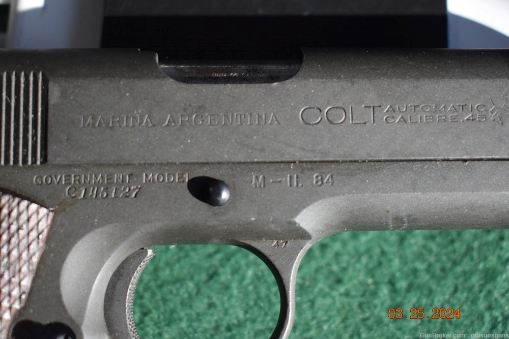 Rare Argentine Colt Government Model 1911 semi-auto pistol, .45 ACP-img-9