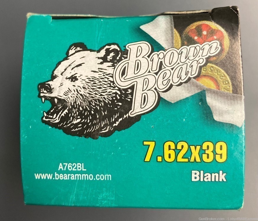 Brown Bear 7.62x39 blanks 20rd A762BL box new ak47-img-1
