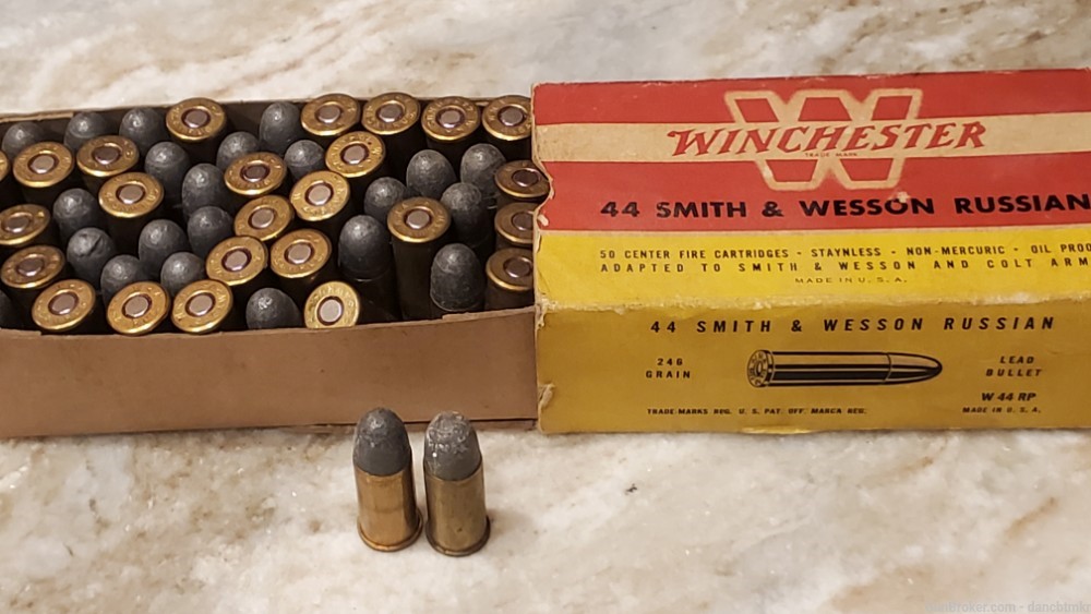 44 Russian full box Winchester Vintage post war lead 246 grain-img-3