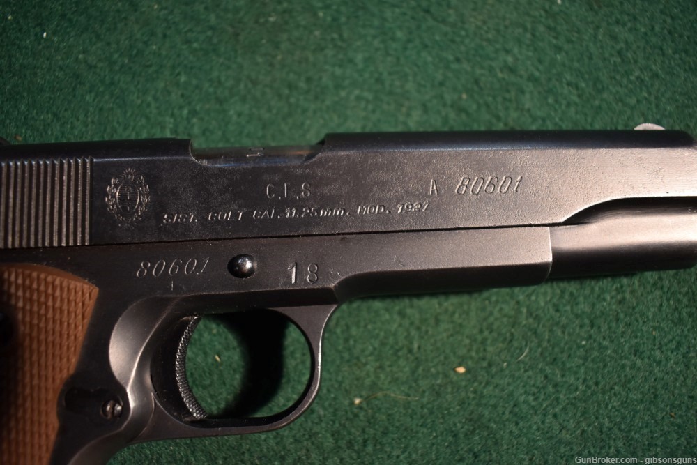 Very Rare Sistema Colt “A” Series Model 1927 semi-auto pistol, 11.25mm (.45-img-3