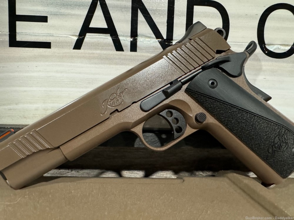 Kimber 1911  FDE finish unusual color 9mm new unfired penny start -img-3