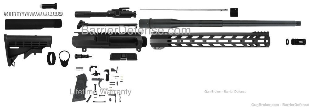 U-Build AR10 .308 18" Complete Rifle Kit AR-10 Lifetime-img-0