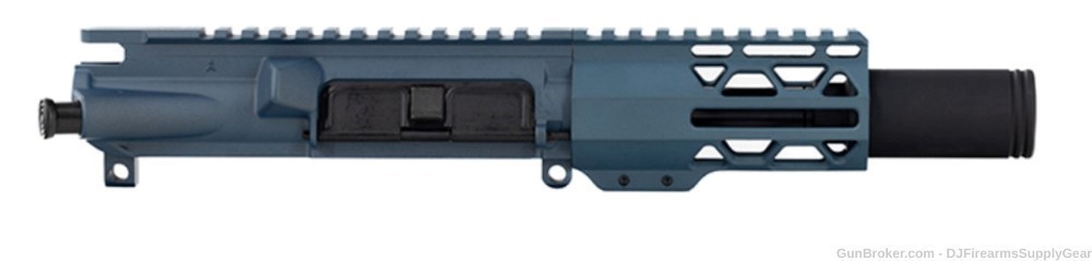 AR-15 9MM 4.5" UPPER RECEIVER w FLASH CAN IN BLUE TITANIUM CERAKOTE-img-0