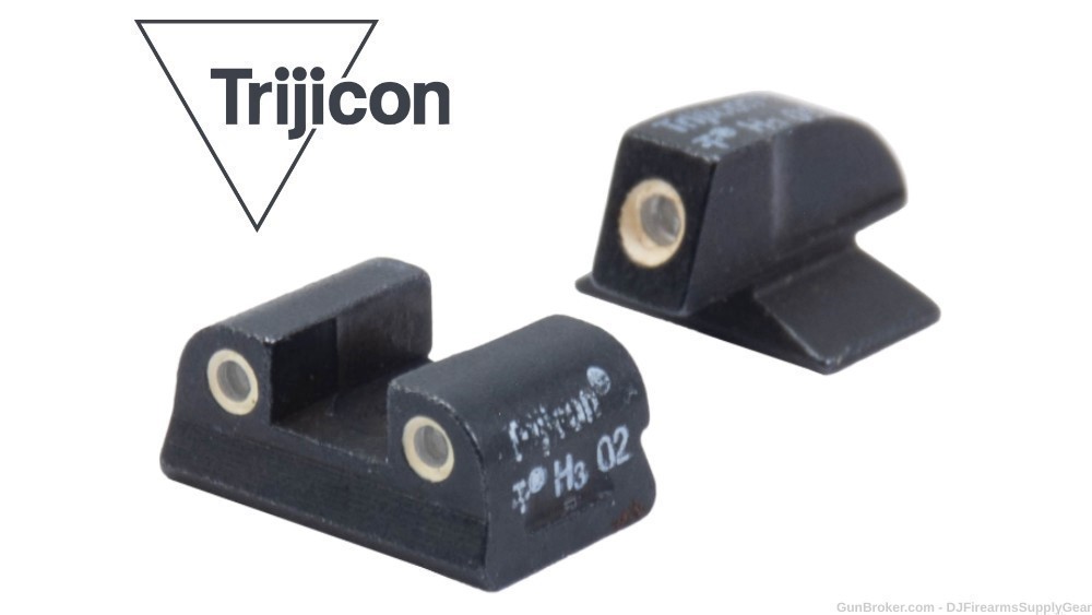 Trijicon Beretta 9000 / 9000S Green 3 Dot Night Sight Set Front & Rear-img-0