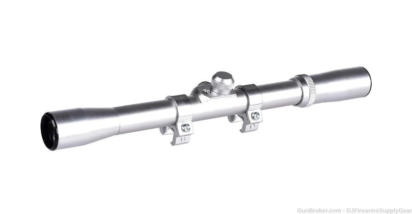 Marlin 4x20mm SILVER RIMFIRE RIFLE FIXED SCOPE W/ Matching Dove Tail Scope -img-0