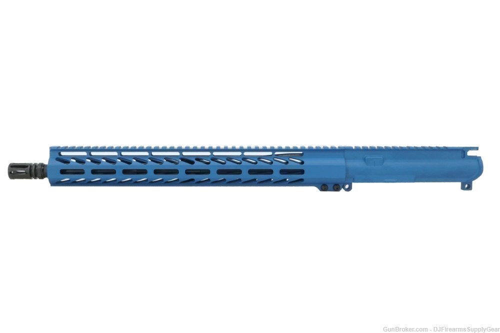 AR-15 7.62x39 16" Upper Receiver w 15" MLOK Blue Cerakote Finish-img-1