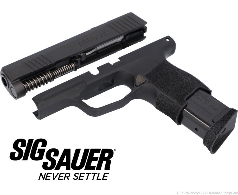 Factory Sig Sauer P365 SAS 9mm Black Parts Kit W/ Tritium Fiber Optic Sight-img-0
