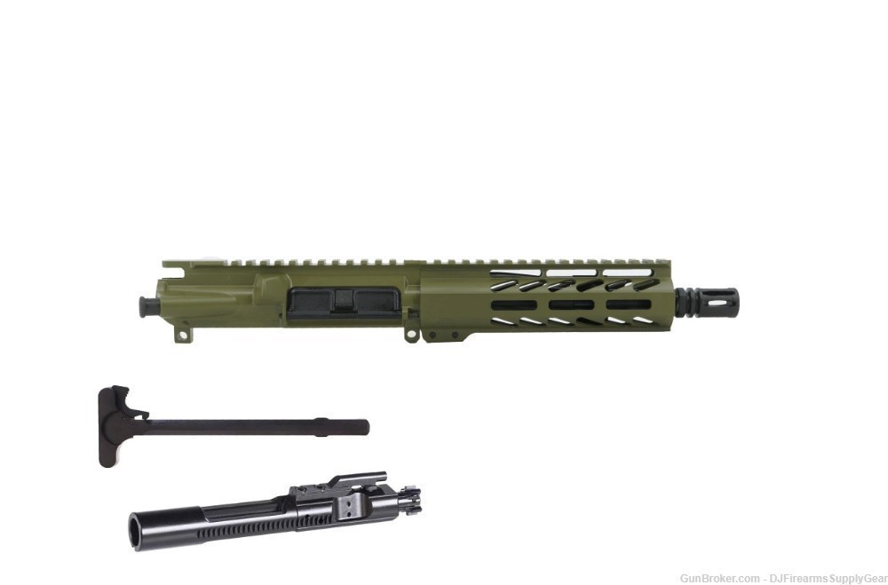 AR-15 7.5" 5.56x45mm Complete Upper Receiver w/ 7" Mlok In Green Cerakote-img-0