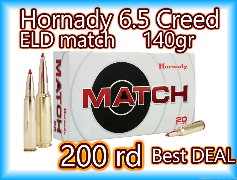 6.5 Creedmoor Ammo Hornady 6.5 creed Ammo-img-0