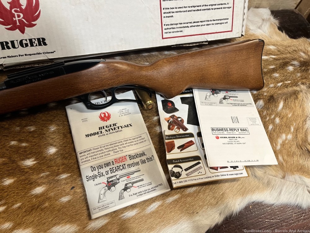 Ruger Model 96/17 17 HMR Lever Action Excellent condition In Box RARE -img-9