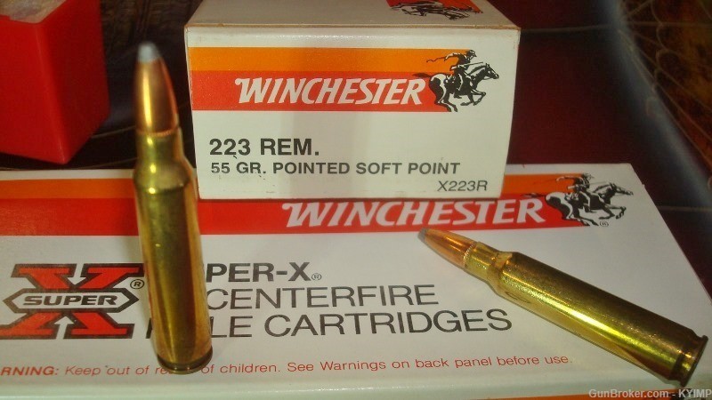 200 Winchester 223 FMJ 55 grain PSP Factory NEW X223R Ammo-img-0