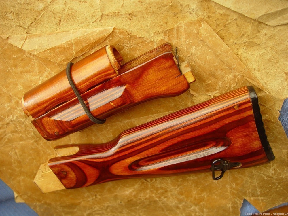 NOS Russian laminate wood AK74 stock set AK-74 buttstock hand guards kit -img-5