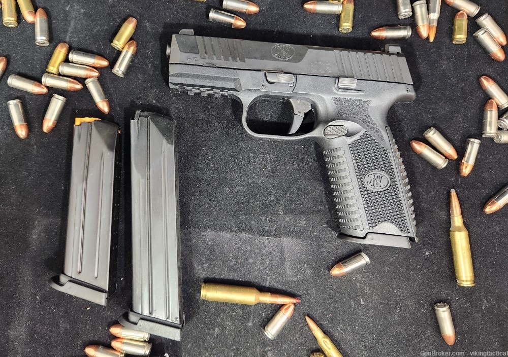 FN 509 9mm Pistol, Like New, Aggressive Grip, 3 Mags Included-img-0
