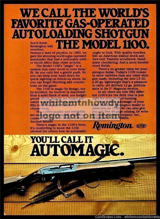 1978 REMINGTON 1100 Shotgun Vintage PRINT AD-img-0