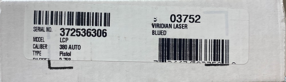 RUGER LCP VIRIDIAN LASER BLK 380 ACP 3752 NEW-img-1