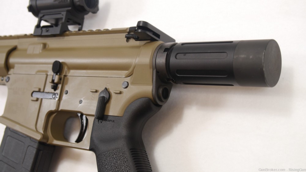 Rising Gun pistol - 10.5" SS - Billet Lower - FDE Cerakote - Sig RD - Rail-img-1