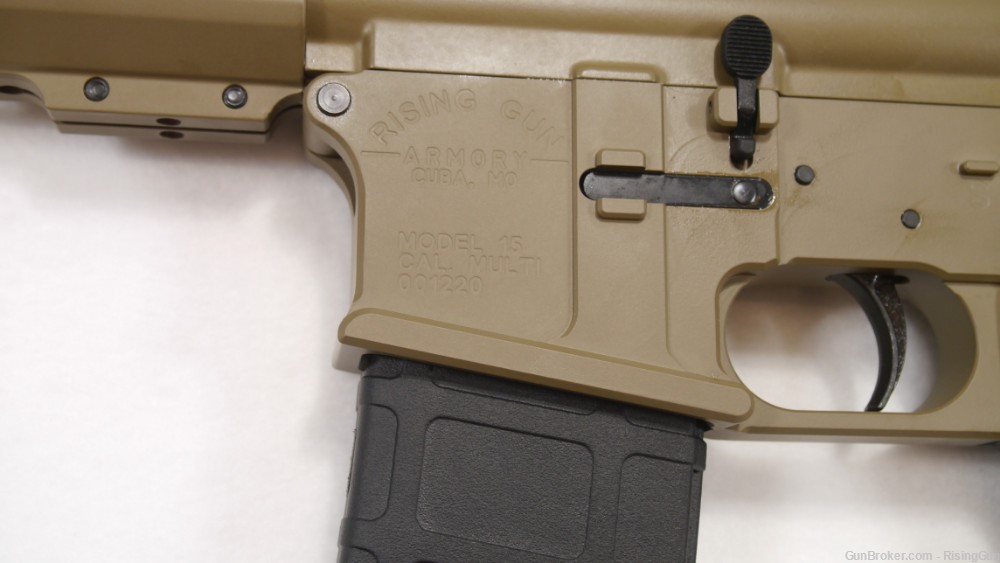 Rising Gun pistol - 10.5" SS - Billet Lower - FDE Cerakote - Sig RD - Rail-img-3
