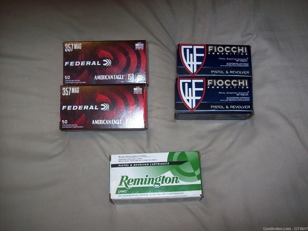  Federal/Fiocchi/Remington 357 Magnum 250 RDS Ammunition-img-1