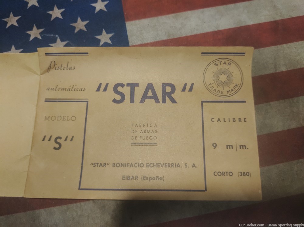 RARE! SPANISH AIR FORCE STAR MODEL S w/Box! Mfg end of WWII 1945 PENNY! NR!-img-6