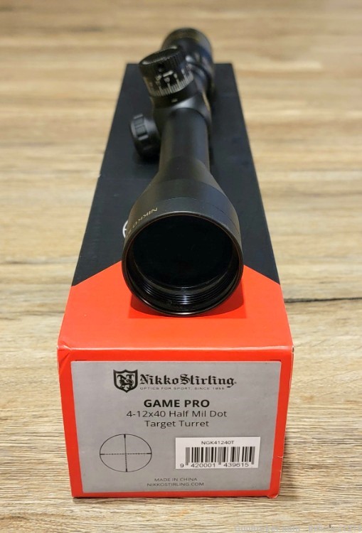 Nikko Stirling Game Pro 4-12x40 Half Mil Dot Scope #NGK41240T NO RESERVE!-img-4