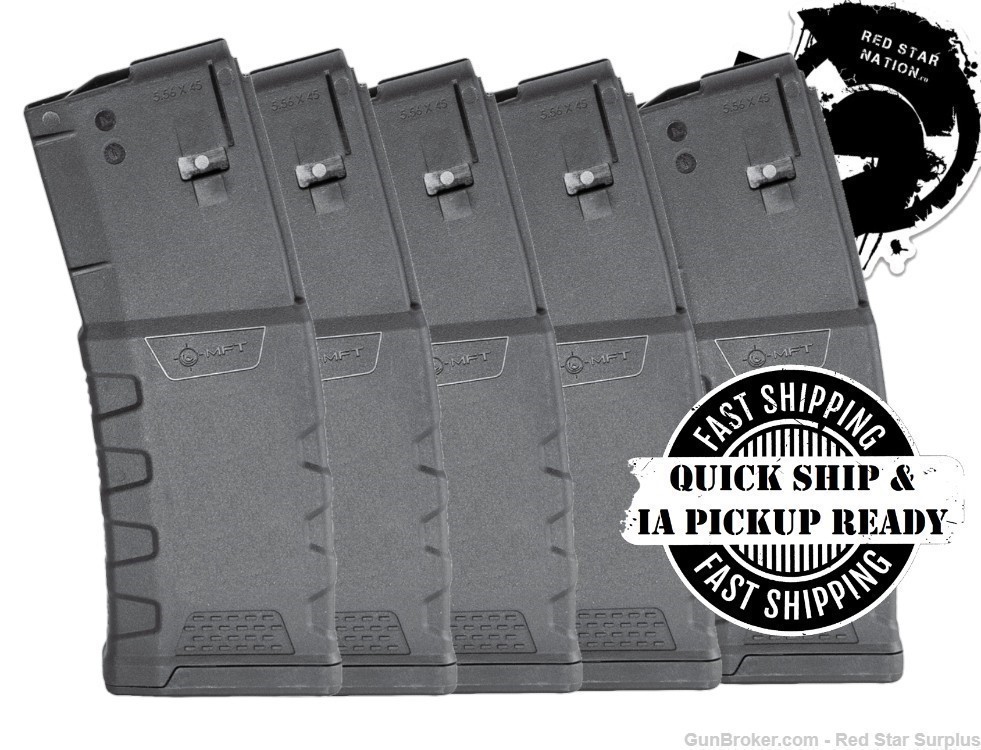 Mission First Tactical 5 Pack - MFT Extreme Duty Polymer 30 Round AR-15 Mag-img-0