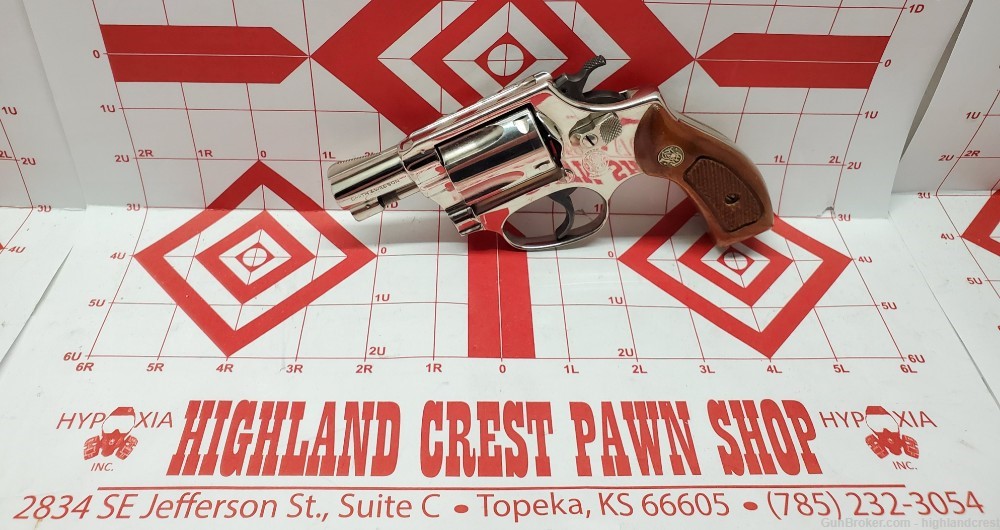 1981 Smith & Wesson 37 pinned  NoDash Airweight Nickel .38spl Penny .01 S&W-img-0