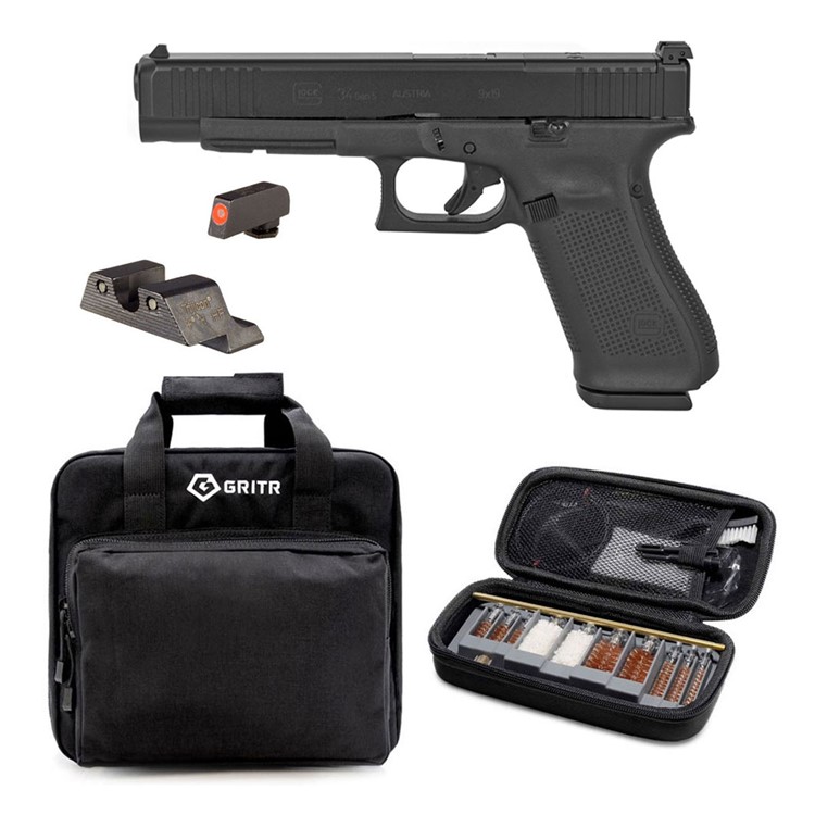GLOCK G34 Gen5 MOS Pistol TRIJICON HD Night Sights Cleaning Kit Pistol Case-img-1