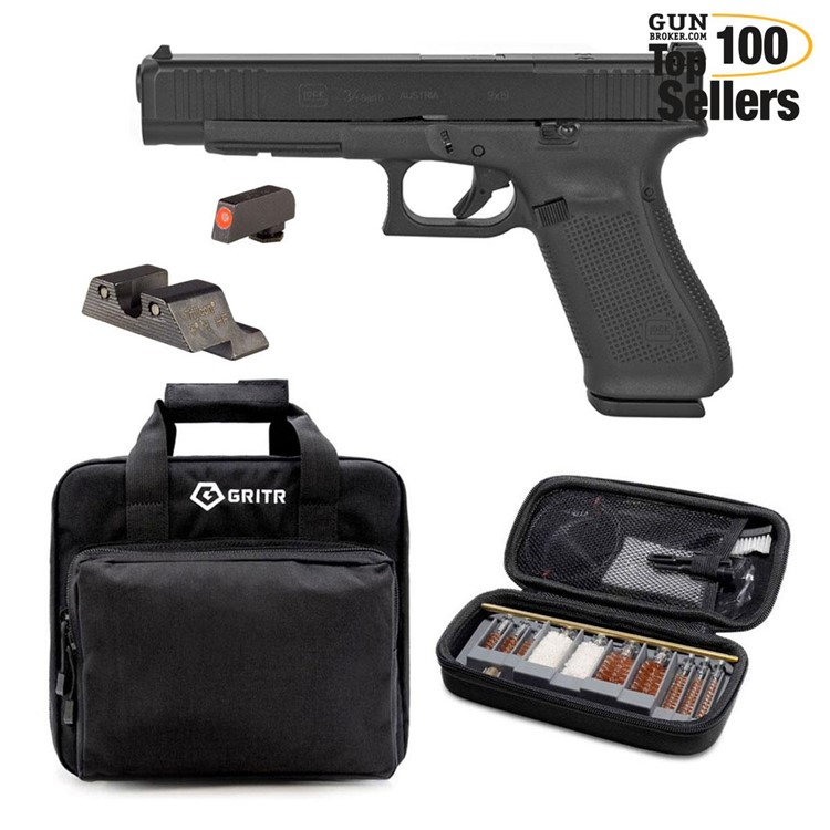 GLOCK G34 Gen5 MOS Pistol TRIJICON HD Night Sights Cleaning Kit Pistol Case-img-0