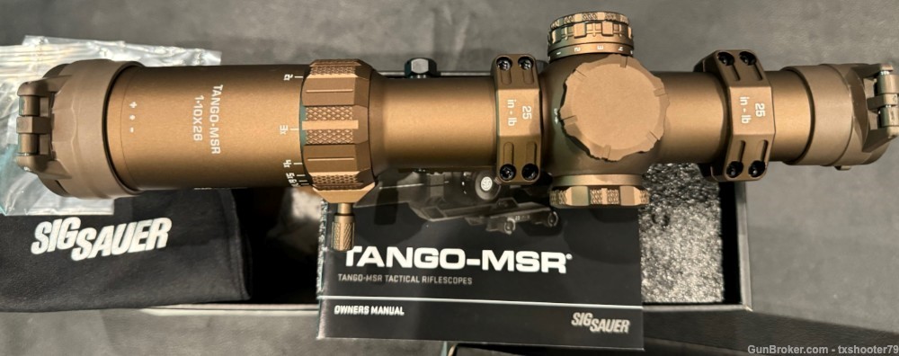 LIKE NEW - Sig Sauer TANGO-MSR 1-10x26mm BDC10 FFP Coyote Tan w/ALPHA mount-img-5