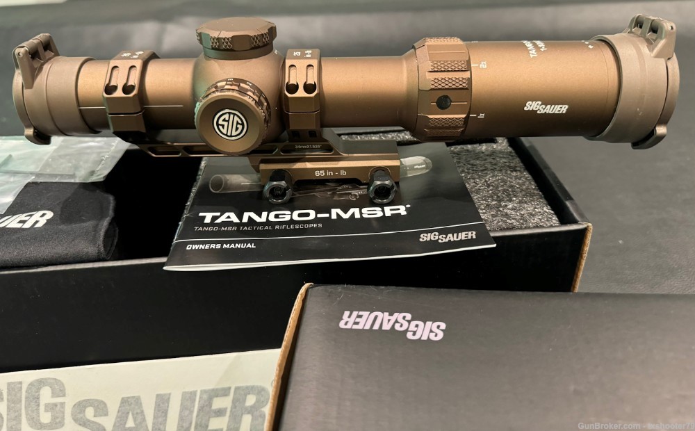 LIKE NEW - Sig Sauer TANGO-MSR 1-10x26mm BDC10 FFP Coyote Tan w/ALPHA mount-img-6