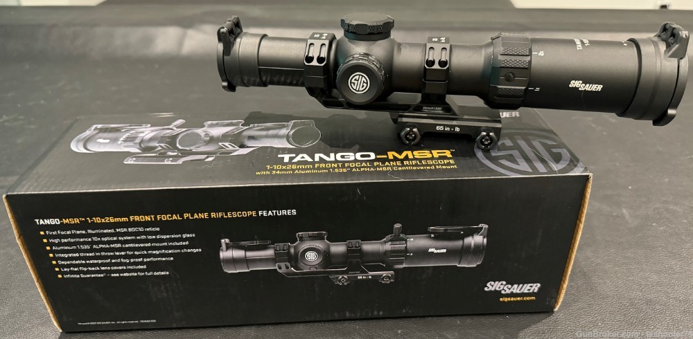LIKE NEW - Sig Sauer TANGO-MSR 1-10x26mm FFP w/Cantilever & 34mm ALPHA-MSR -img-3