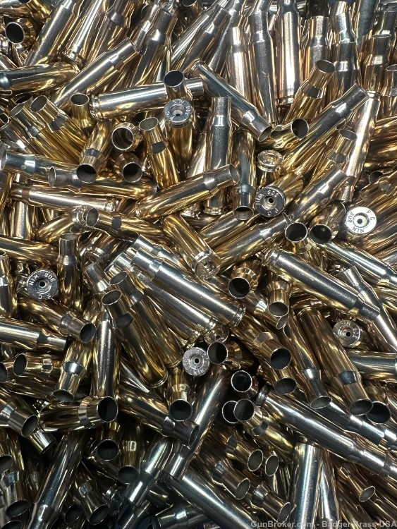 .308 Win Federal Brass. 250 Once Fired Casings. Deprimed and Polished.-img-3