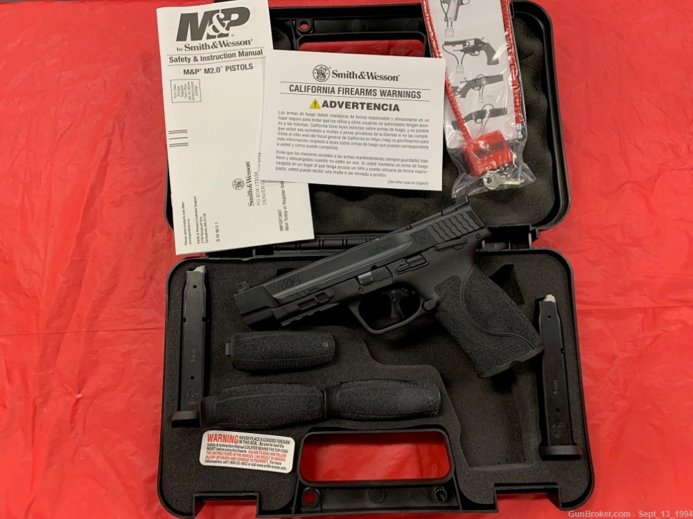 Smith & Wesson M&P9 M2.0 5.25" APEX trigger, Trijicon NS 9mm in BOX!-img-0