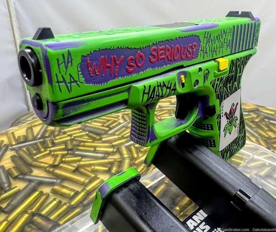  Glock 19 15rd Joker Battleworn Engraved and w/ Custom Case-img-14
