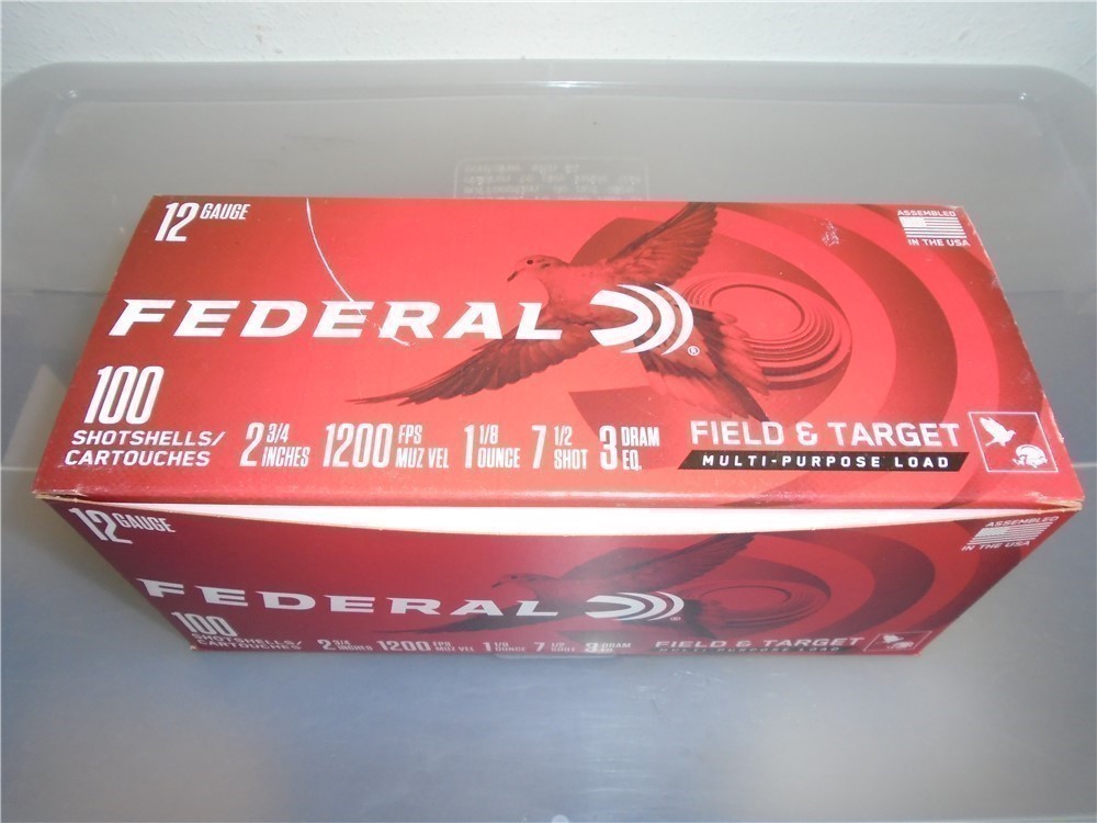 100 RDS FEDERAL NEW PRODUCTION 12 GA 2 3/4"-img-0